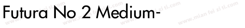 Futura No 2 Medium字体转换